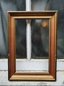 VINTAGE VICTORIAN STYLE GOLD GILT FRONT PHOTO PICTURE FRAME 7 1/4" W X 8 1/4" D 