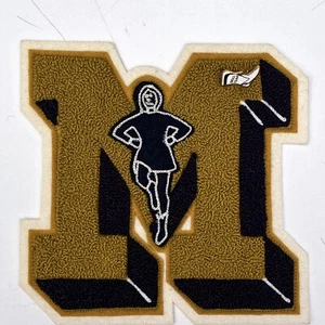 Vintage Sportteam Uni Buchstabe M Bohrer Team Patch Pin Kacey Musgraves Stiefel - Bild 1 von 12