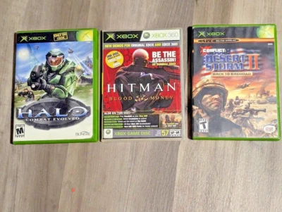 Three XBox Games: Desert Storm II, Halo Combat Evolved and XBox 360: Hitman - Image 1 of 4