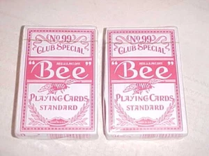 2 VTG Bee Poker Cards Red No.99 Back No. 67 Diamond Playing Cards Club Special - Picture 1 of 10