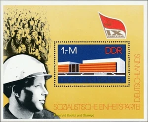 EBS East Germany DDR 1976 - SED Party Day - Michel Block 45 - MNH** - Picture 1 of 1
