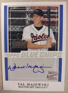 2003 Topps Blue Chips VAL MAJEWSKI MLB Orioles Certified Authentic AUTOGRAPH! - Picture 1 of 2