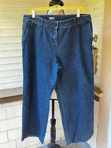 J. JILL VINTAGE JEANS FULL/WIDE LEGS INDIGO WASH 14 PETITE 14P - Picture 1 of 10