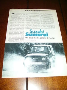 Suzuki Samurai 1986 - artículo original - Imagen 1 de 2