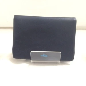 Lanvin Cowhide Card Holder Blue Compact Wallet with Box - Picture 1 of 10