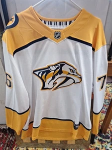 NWT Nashville Predators #4 ELLIS Fanatics Mens L Breakaway NHL Jersey NWT - Picture 1 of 14