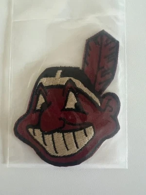 VINTAGE Cleveland Indians MLB Chief Wahoo Logo Patch emblem Large 5" - Image 1 of 2