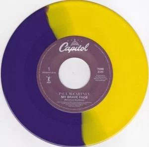 Paul McCartney My Brave Face 2017 Very Limited Purple & Yellow Vinyl 7" Single - Picture 1 of 8