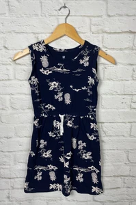 GAP Kids Girls Blue Tropical Print Sleeveless Dress Size Large - Picture 1 of 4