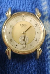 Gruen Classic vintage n. Orologio uomo quarzo placcato oro 1884 - Foto 1 di 2
