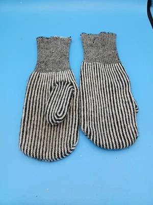 Vintage Mujer Talla L?  Mitones a rayas negros/blancos Foto 1 de 4