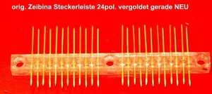 orig. ZEIBINA Steckerleiste Wickelanschlüsse gerade Verbinder 24 pol vergoldet - Bild 1 von 1