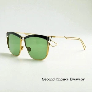 DiorSoElectric Rare Gold Green Sunglasses-Full Kit Authentic-Deadstock/New - Picture 1 of 18