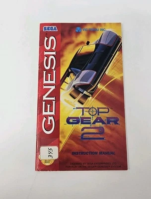 TOP GEAR 2 SEGA GENESIS INSTRUCTION MANUAL ONLY - Image 1 of 2