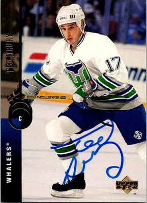Ted Drury 1994-95 Upper Deck #205 Auto Hand Signed - Image 1 of 2