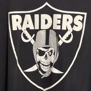 Vintage Raiders Football Langarmshirt Die Hard Skull Logo USA doppelseitig - Bild 1 von 10