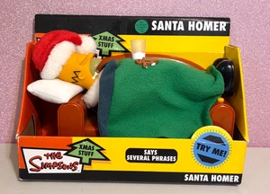 2004 Gemmy The Simpsons SANTA HOMER Talking Homer On Couch Electronic w/Box - Picture 1 of 7