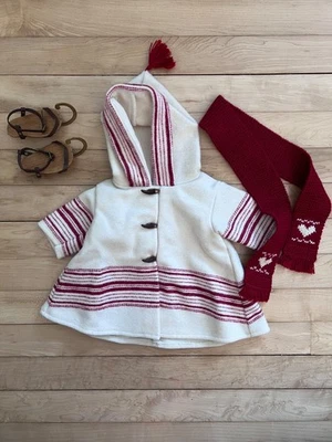 LE RETIRADO 1997 Pleasant Company Kirsten Invierno Patinaje Conjunto Abrigo/Patines/Bufanda Foto 1 de 4