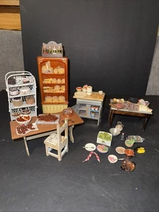 Vintage OOAK Artisan Miniatur Puppenhaus 1:12 Dressed Etagere Bäckerei Küche - Bild 1 von 13