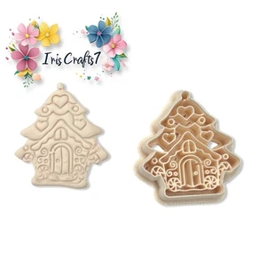 Cortador de arcilla polimérica Gingerbread House 3 para fabricación de joyas y pendientes - Imagen 1 de 6