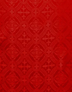 ROTES LITURGISCHES KREUZ BROKATSTOFF (60 Zoll) Verkauft vom Hof - Bild 1 von 1