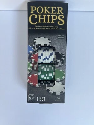 Cardinal 100 Poker Chip Set Las Vegas Style Stackable Tray Heavyweight SEALED - Image 1 of 4