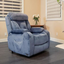 Elderly Power Lift Chair Recliner Auto Electric Sofa Velvet Soft Fabric w/Remote