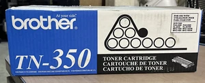 GENUINE BROTHER TN350 2500 PAGES TONER CARTRIDGES - BLACK - Picture 1 of 3