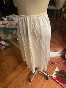 Vintage white Vanity Fair Half Slip Skirt Nylon Antron III Lace Trim Sz Small sm - Picture 1 of 5