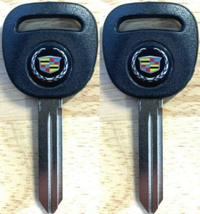 2 Pack - Replacement Key Blank With Cadillac Logo B102 Cadillac Key 15033286 - Picture 1 of 2