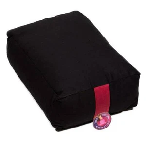 Cuscino Meditazione Rettangolare NERO Yoga Bolster Cotone Pula Grano Mattone - Foto 1 di 1