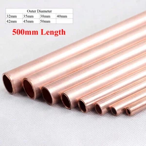 Tubo de cobre tubo hueco redondo OD 32 35 38 40 42 45 50 mm x 500 mm de longitud - Imagen 1 de 9