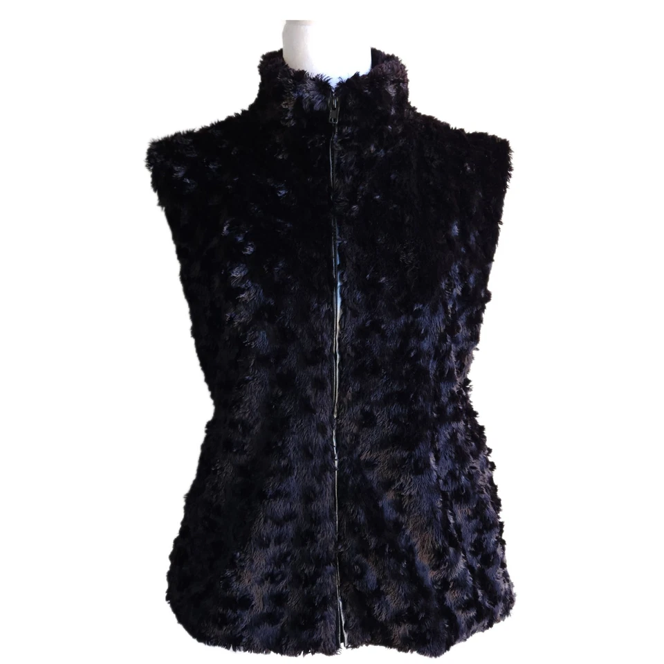 Cejon Accesorios Chaleco Vintage Imitación Piel Mujer XL Cremallera Invierno Años 70 90 Capas Foto 1 de 4