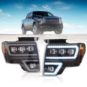 Pair Projector Full LED Headlights w/Dynamic DRL For 2009-2014 Ford F150 Raptor - Picture 1 of 10