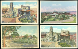 4 BUILDING POSTCARDS, GRAND CANYON NATIONAL PARK ARIZONA - Picture 1 of 1