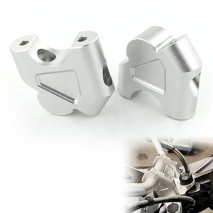 Elevadores de manillar desplazados plateados aptos para BMW R1200GS 13-18 R1200GS Adventure 14-18 - Imagen 1 de 10