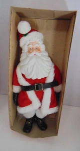 Muñeca Papá Noel vintage de 16" con cabeza de porcelana, guantes y botas, original Caja - Imagen 1 de 5