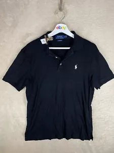 Polo Ralph Lauren Casual Polo T-Shirts Top Size S Mens Black Logo Short Sleeve - Picture 1 of 10