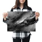 A3 - Abstract Digital Colorful Cloud Art Poster 42X29.7cm280gsm(bw) #36045