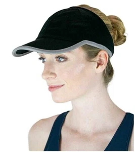 ChicPlay Sport - Gorra de béisbol con bollo desordenado cola de caballo, malla de rayos, sombrero de corredor al aire libre - Imagen 1 de 18