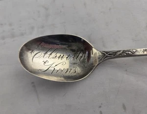 Cuchara de recuerdo de plata esterlina Ellsworth Kansas por SSMC .69 oz. - Imagen 1 de 13