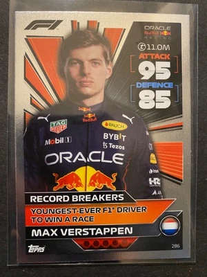 Max Verstappen - 2022 Topps Turbo Attax F1 Record Breakers Card #286 - Image 1 of 2