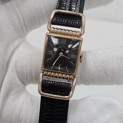 Reloj Pulsera Mecánico Hombre Lord Elgin Driver 559 EE. UU. Lleno Oro Rosa 14k Foto 1 de 4