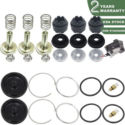 Kit de resorte y compresor de suspensión neumática delantera de 30 piezas para Mercedes ML GL Clase W164 Foto 1 de 4