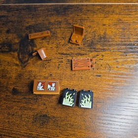 LEGO Harry Potter 4840 The Burrow Replacement Parts Printed Bricks Fireplace Lot