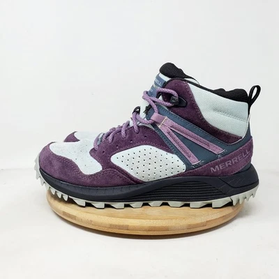 Туристические ботинки Merrell Wildwood женские 6,5 фиолетово-синие замшевые кожа на лодыжке - Изображение 1 из 4