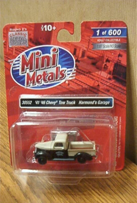 Camión de remolque Chevy Metal Works Mini Metals '41 '46 Hammond's Garage HO Scl 30552 Foto 1 de 2