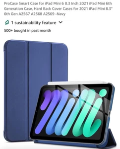 For iPad Mini 6 Pro 11 Air 10.9 10.2 9.7 PU Smart Case Cover With Pencil Holder - Picture 1 of 13