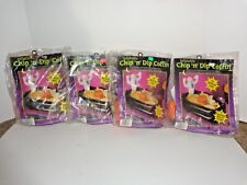 Lot of 4 Vintage Halloween Chip N Dip Inflatable Ghost w/ Coffin Halloween Party