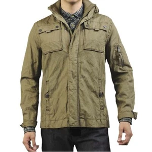 Chaqueta de Lona Recubierta Jeremiah Thorne Para Hombre Talla XL en Militar Turba Caqui Táctica - Imagen 1 de 14